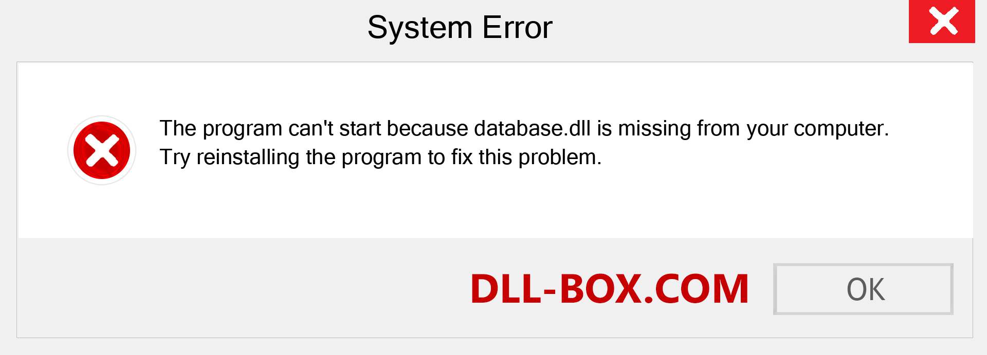  database.dll file is missing?. Download for Windows 7, 8, 10 - Fix  database dll Missing Error on Windows, photos, images
